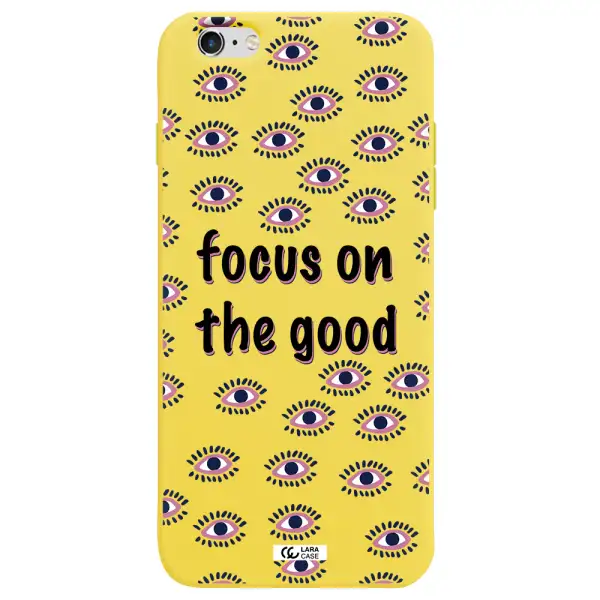Focus On The Good Apple iPhone 6 s plus Silicone canary yellow Case