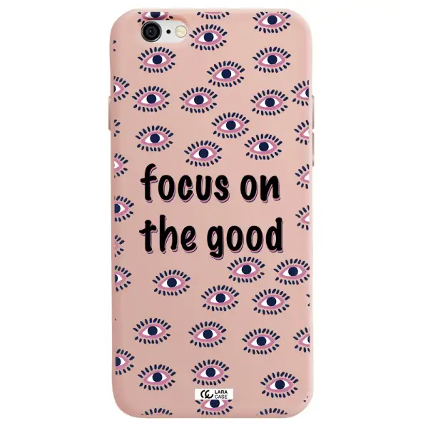 Focus On The Good Apple iPhone 6 Silicone pastel pink Case