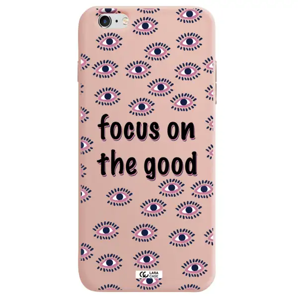 Focus On The Good Apple iPhone 6S Silicone pastel pink Case