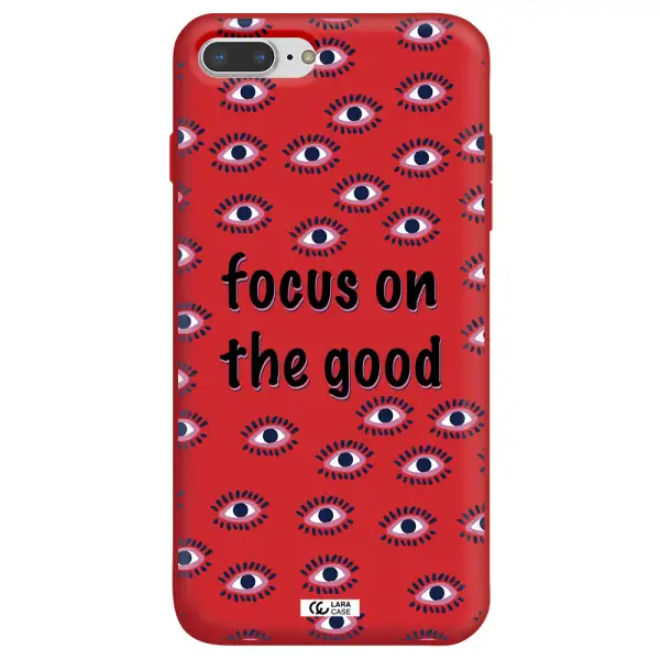 Focus On The Good Apple iPhone 7 plus Silicone Imperial Red Case