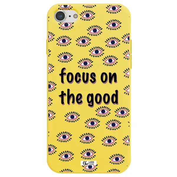 Focus On The Good Apple iPhone 7 Silicone canary yellow Case