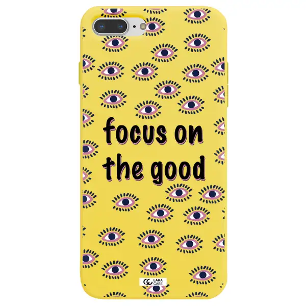 Focus On The Good Apple iPhone 8 plus Silicone canary yellow Case
