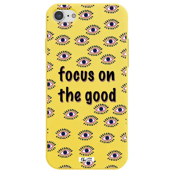 Focus On The Good Apple iPhone 8 Silicone canary yellow Case