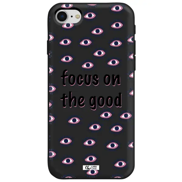 Focus On The Good Apple iPhone se 2020 Silicone black Case