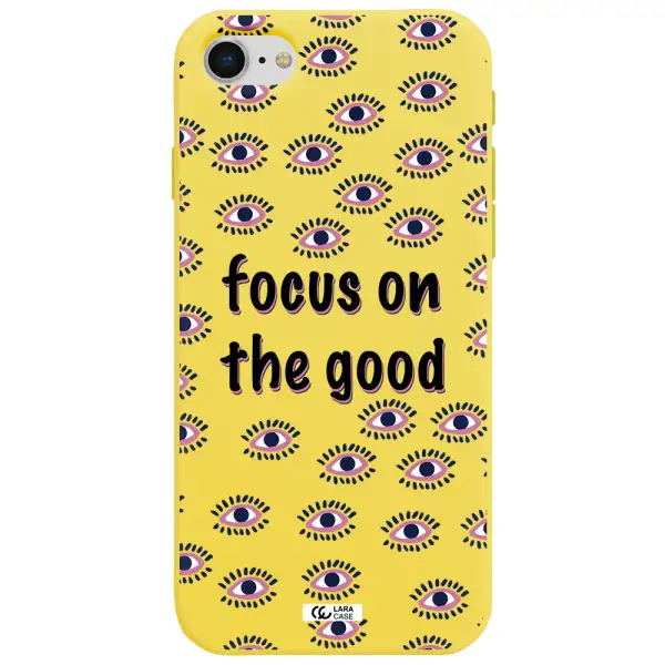 Focus On The Good Apple iPhone se 2020 Silicone canary yellow Case