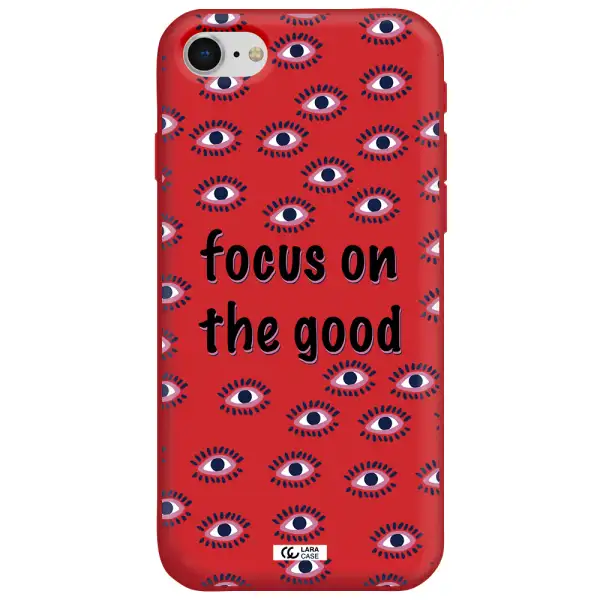 Focus On The Good Apple iPhone se 2020 Silicone Imperial Red Case
