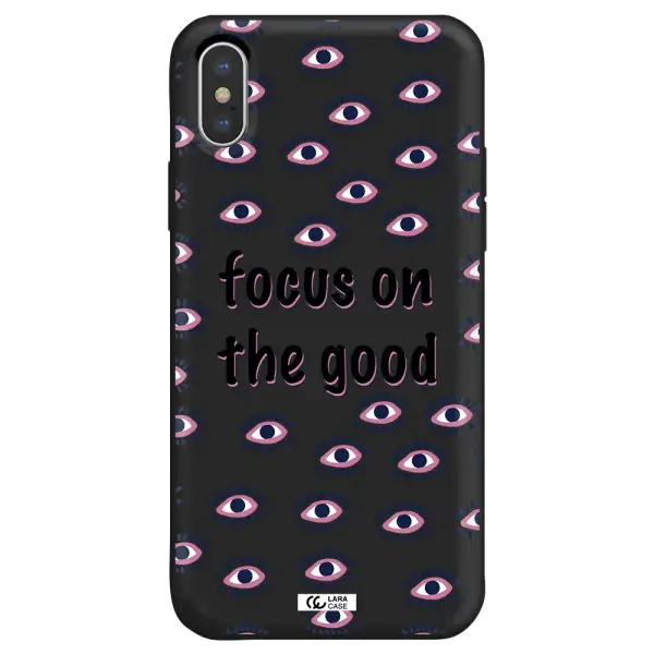 Focus On The Good Apple iPhone X Silicone black Case