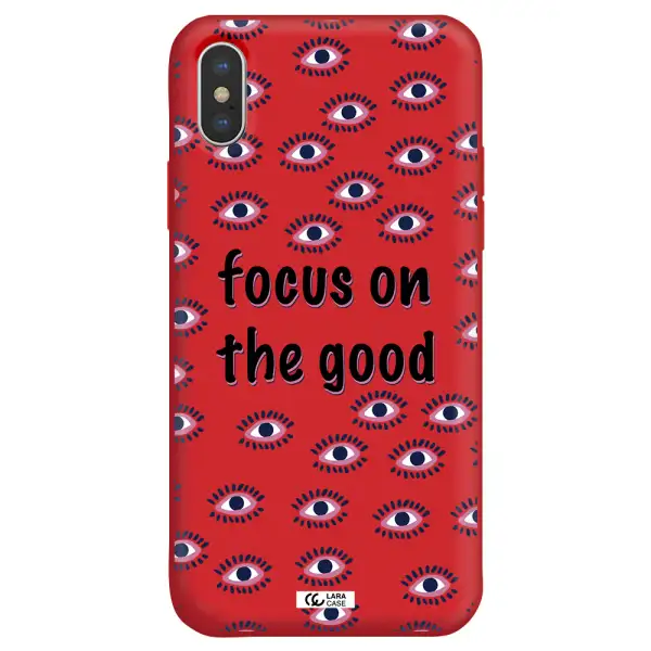 Focus On The Good Apple iPhone X Silicone Imperial Red Case
