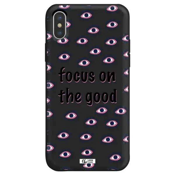 Focus On The Good Apple iPhone XS Silicone black Case