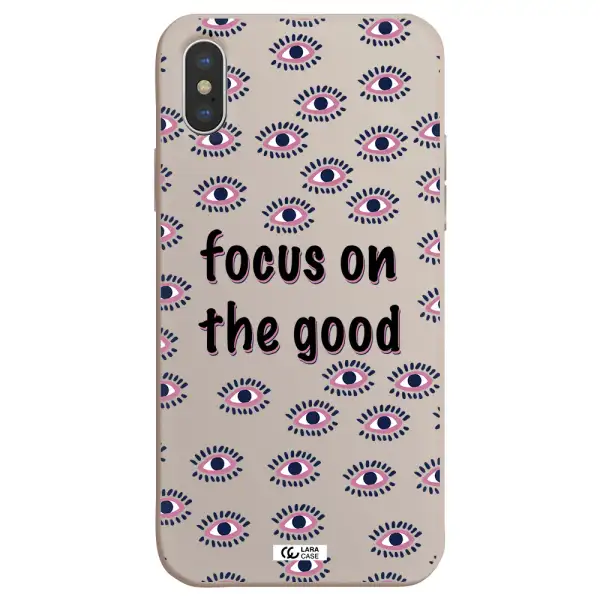 Focus On The Good Apple iPhone XS Silicone Stone Case