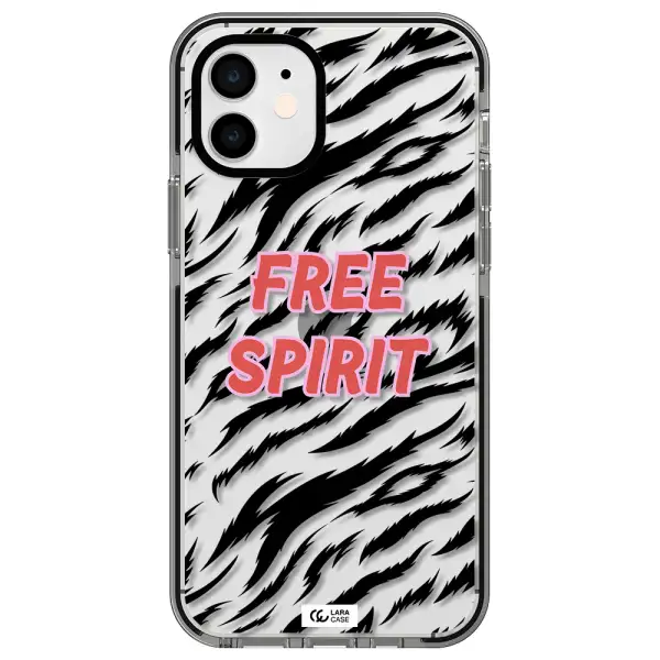 Free Spirit Apple iPhone 12 impact black border Case