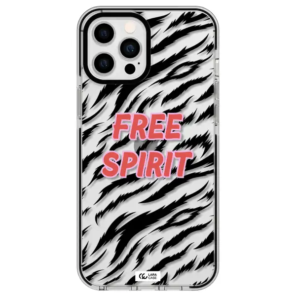 Free Spirit Apple iPhone 12 pro max impact black border Case