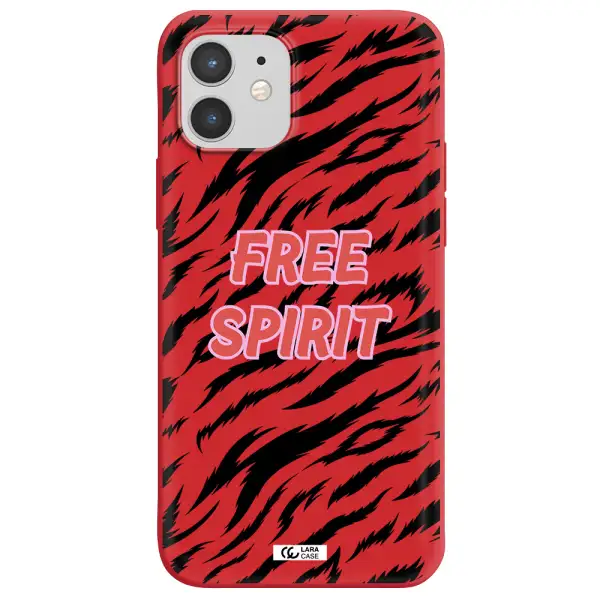 Free Spirit Apple iPhone 12 Silicone Imperial Red Case
