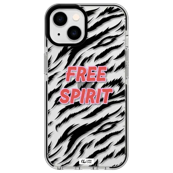 Free Spirit Apple iPhone 14 impact black border Case
