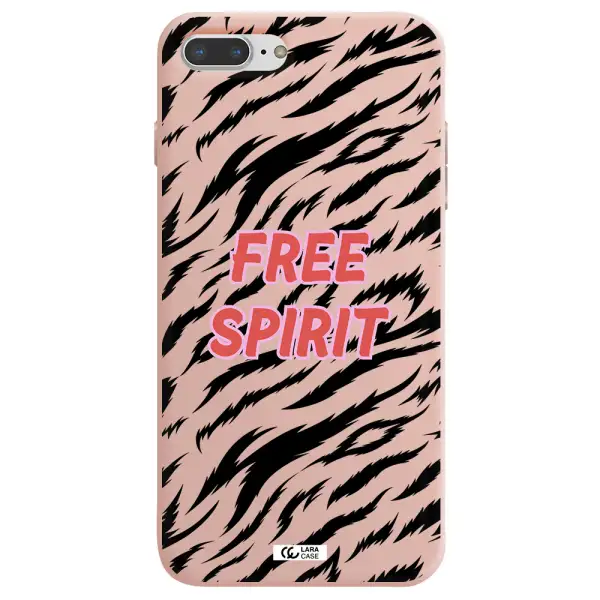 Free Spirit Apple iPhone 7 plus Silicone pastel pink Case