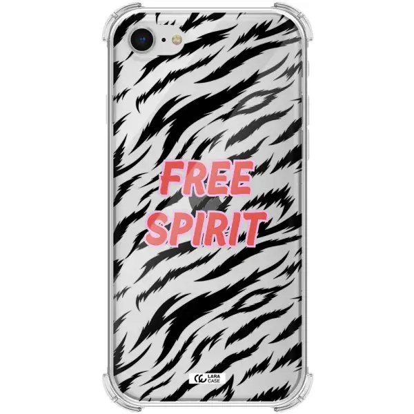 Free Spirit Apple iPhone se 2020 Clear PC Case