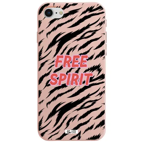 Free Spirit Apple iPhone se 2020 Silicone pastel pink Case