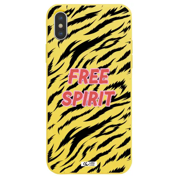 Free Spirit Apple iPhone XS Silicone canary yellow Case