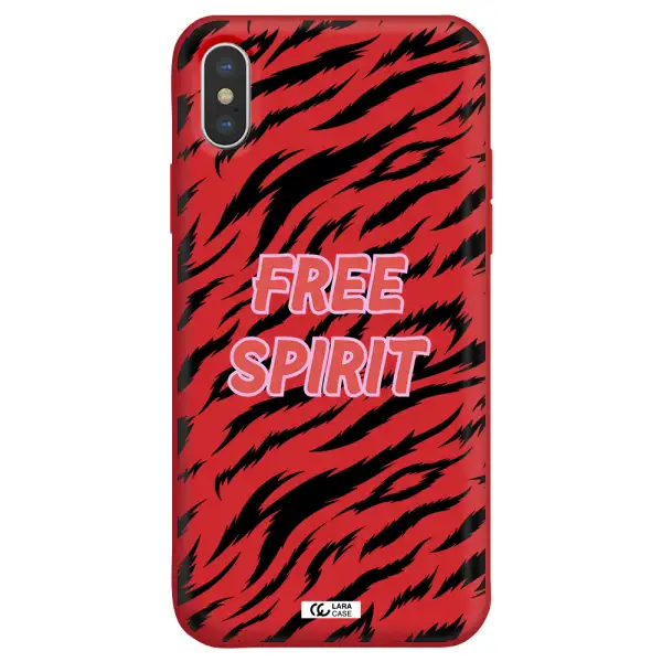 Free Spirit Apple iPhone XS Silicone Imperial Red Case