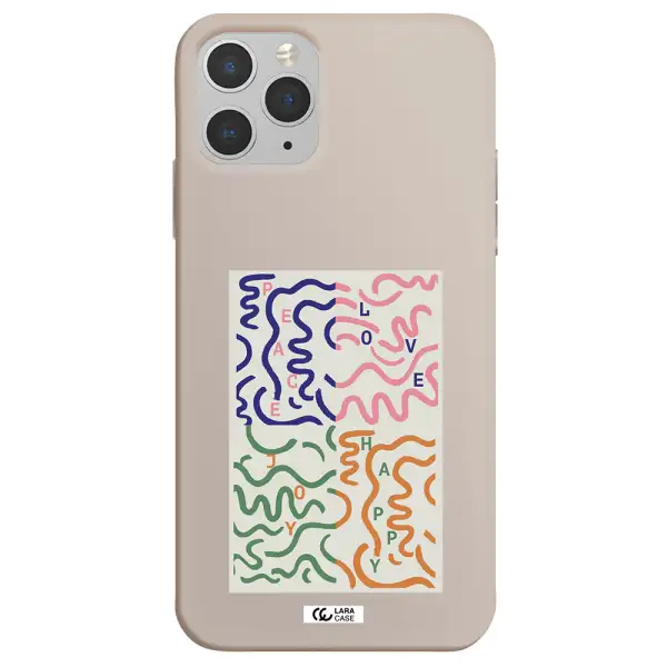 Peace,Love,Joy,Happy Apple iPhone 11 pro Silicone Stone Case