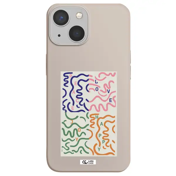 Peace,Love,Joy,Happy Apple iPhone 13 Silicone Stone Case