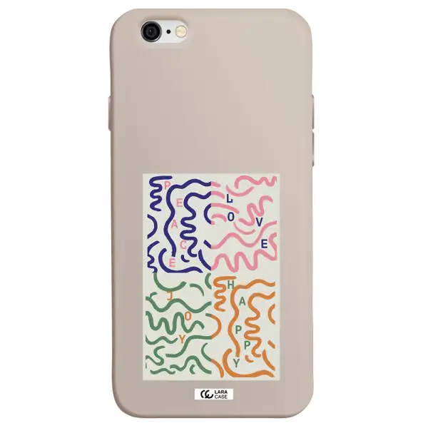 Peace,Love,Joy,Happy Apple iPhone 6 Silicone Stone Case