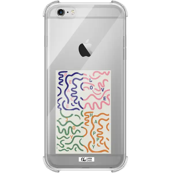 Peace,Love,Joy,Happy Apple iPhone 6S Clear PC Case
