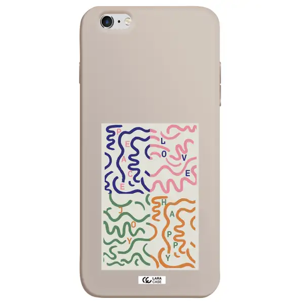 Peace,Love,Joy,Happy Apple iPhone 6S Silicone Stone Case