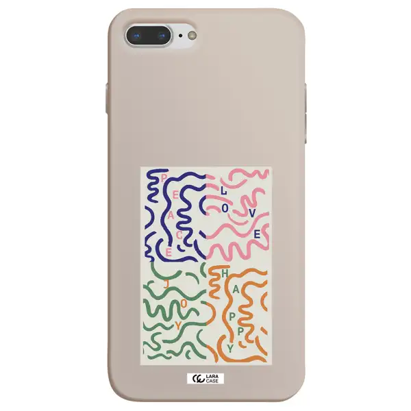 Peace,Love,Joy,Happy Apple iPhone 7 plus Silicone Stone Case