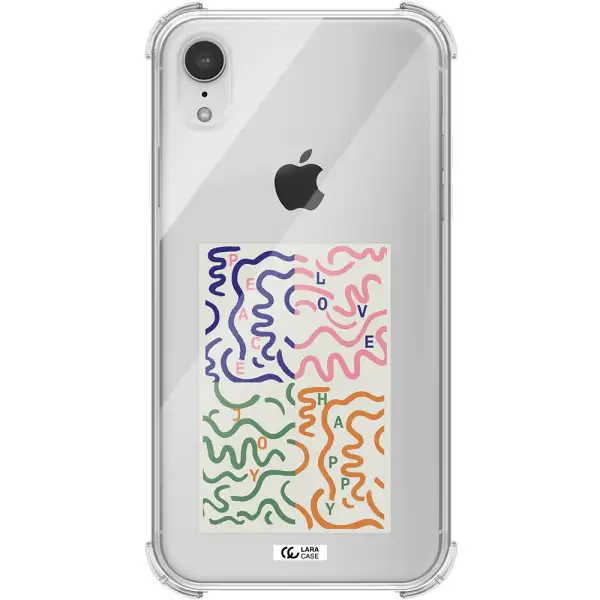 Peace,Love,Joy,Happy Apple iPhone XR Clear PC Case