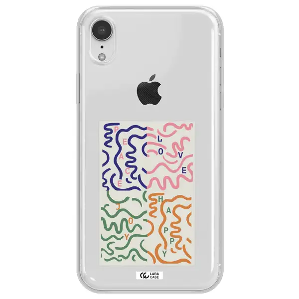 Peace,Love,Joy,Happy Apple iPhone XR Clear TPU Case