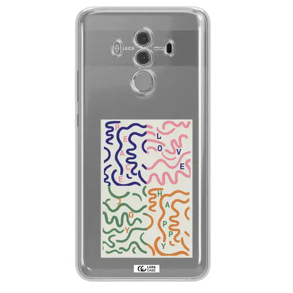 Peace,Love,Joy,Happy Huawei Mate 10 Pro Clear TPU Case