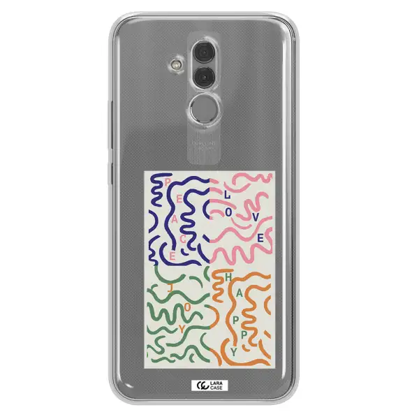 Peace,Love,Joy,Happy Huawei Mate 20 Lite Clear TPU Case