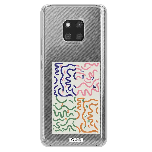 Peace,Love,Joy,Happy Huawei Mate 20 Pro Clear TPU Case