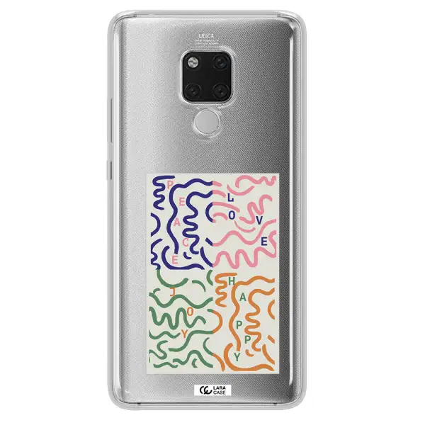 Peace,Love,Joy,Happy Huawei Mate 20X Clear TPU Case