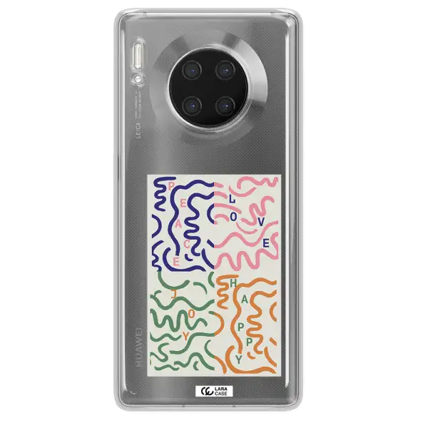 Peace,Love,Joy,Happy Huawei Mate 30 Pro Clear TPU Case