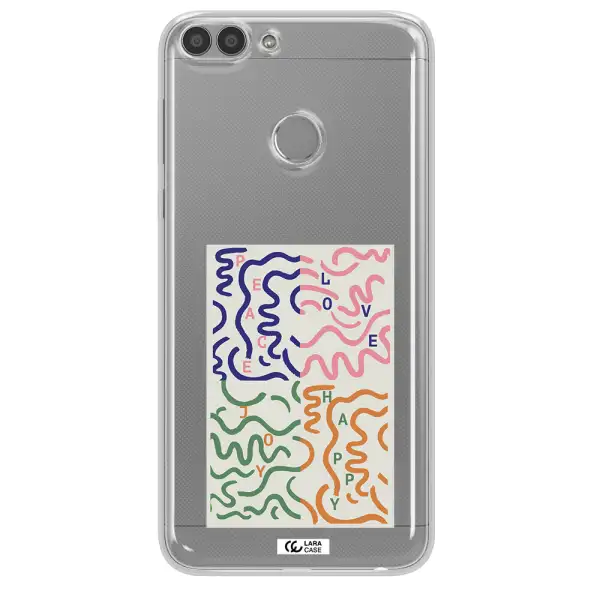 Peace,Love,Joy,Happy Huawei P Smart 2017 Clear TPU Case