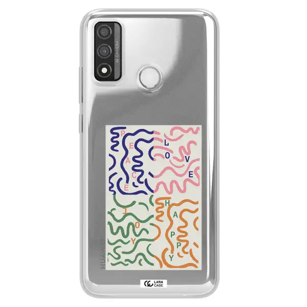 Peace,Love,Joy,Happy Huawei P Smart 2020 Clear TPU Case