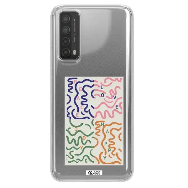 Peace,Love,Joy,Happy Huawei P Smart 2021 Clear TPU Case