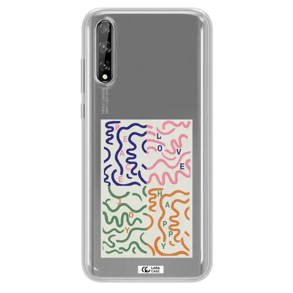 Peace,Love,Joy,Happy Huawei P Smart S Clear TPU Case