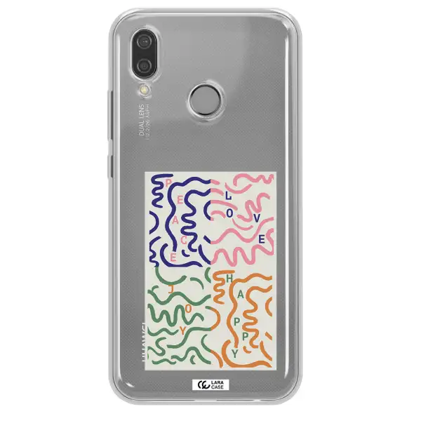 Peace,Love,Joy,Happy Huawei P20 Lite Clear TPU Case