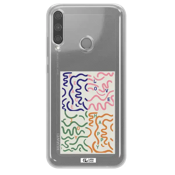 Peace,Love,Joy,Happy Huawei P40 Lite E Clear TPU Case