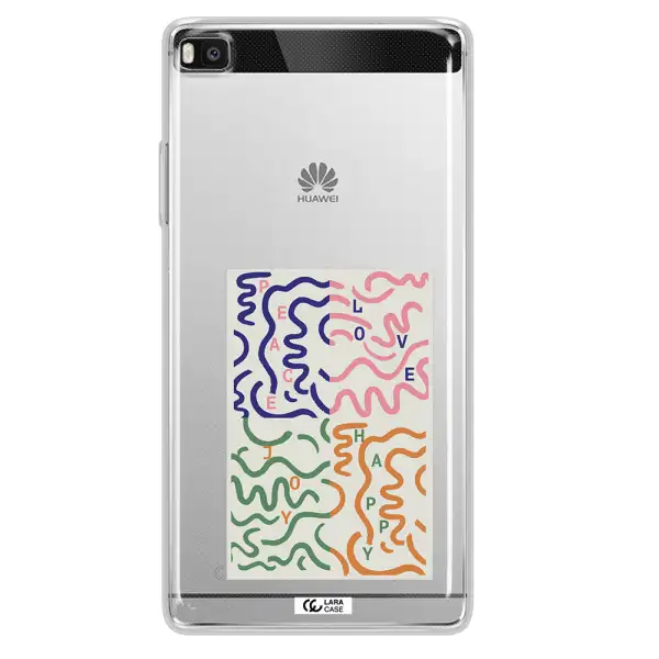 Peace,Love,Joy,Happy Huawei P8 Clear TPU Case