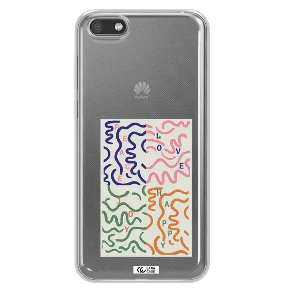 Peace,Love,Joy,Happy Huawei Y5 2018 Clear TPU Case