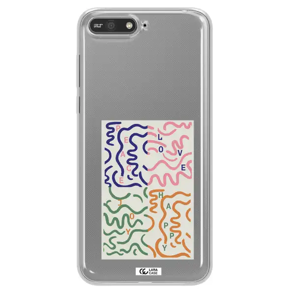 Peace,Love,Joy,Happy Huawei Y6 2018 Clear TPU Case
