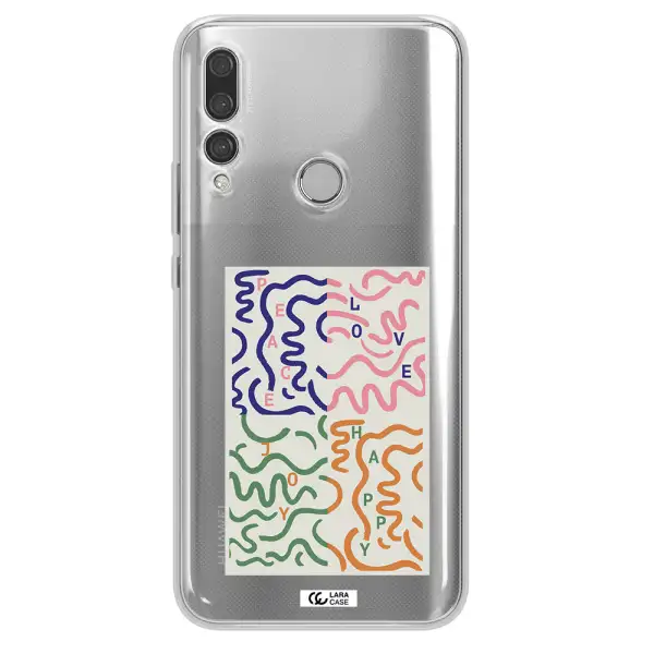 Peace,Love,Joy,Happy Huawei Y9 Prime 2019 Clear TPU Case