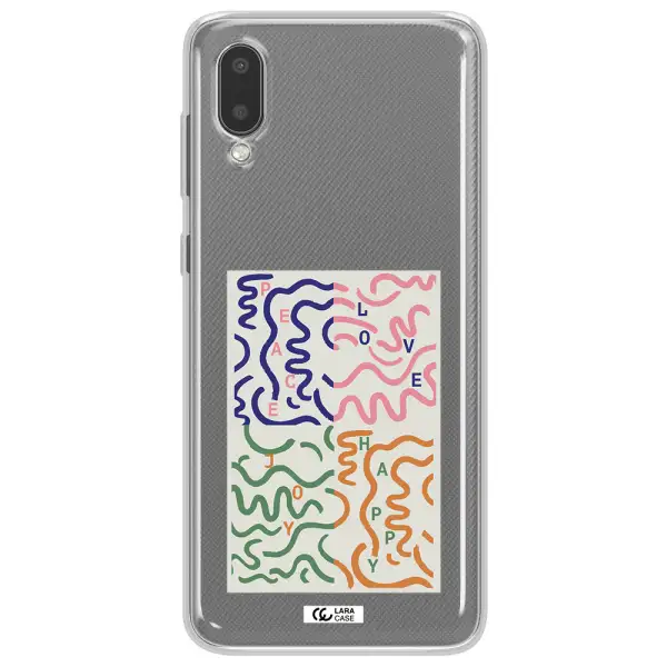 Peace,Love,Joy,Happy Samsung A02 Clear TPU Case