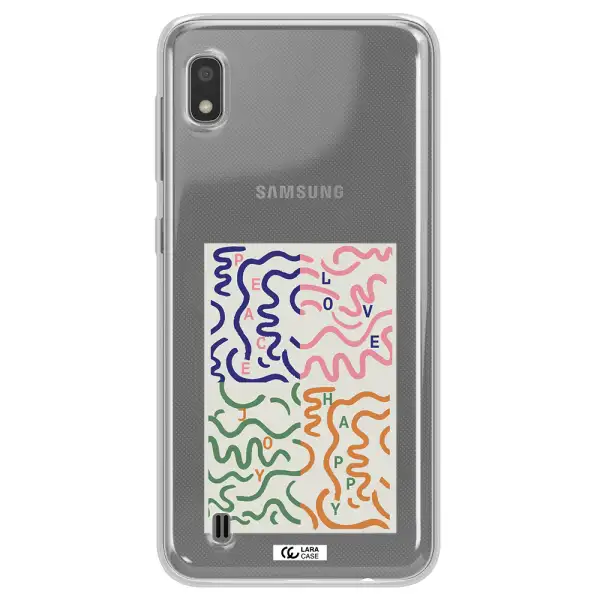 Peace,Love,Joy,Happy Samsung A10 Clear TPU Case