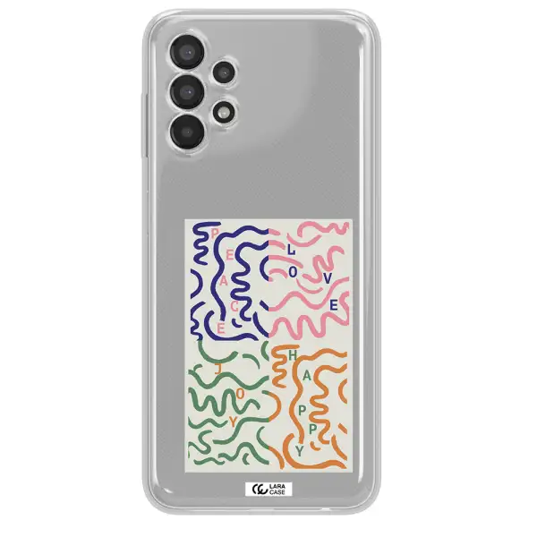 Peace,Love,Joy,Happy Samsung A13 Clear TPU Case