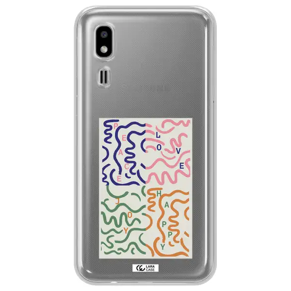 Peace,Love,Joy,Happy Samsung A2 Core Clear TPU Case
